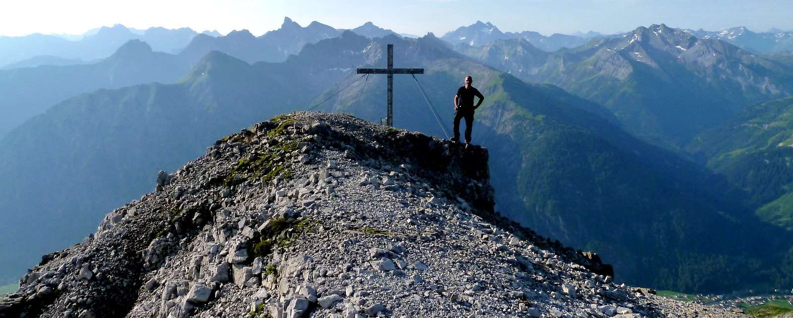 Auf dem Gipfel der Wildmahdspitze, 2489m, Allgäuer Alpen