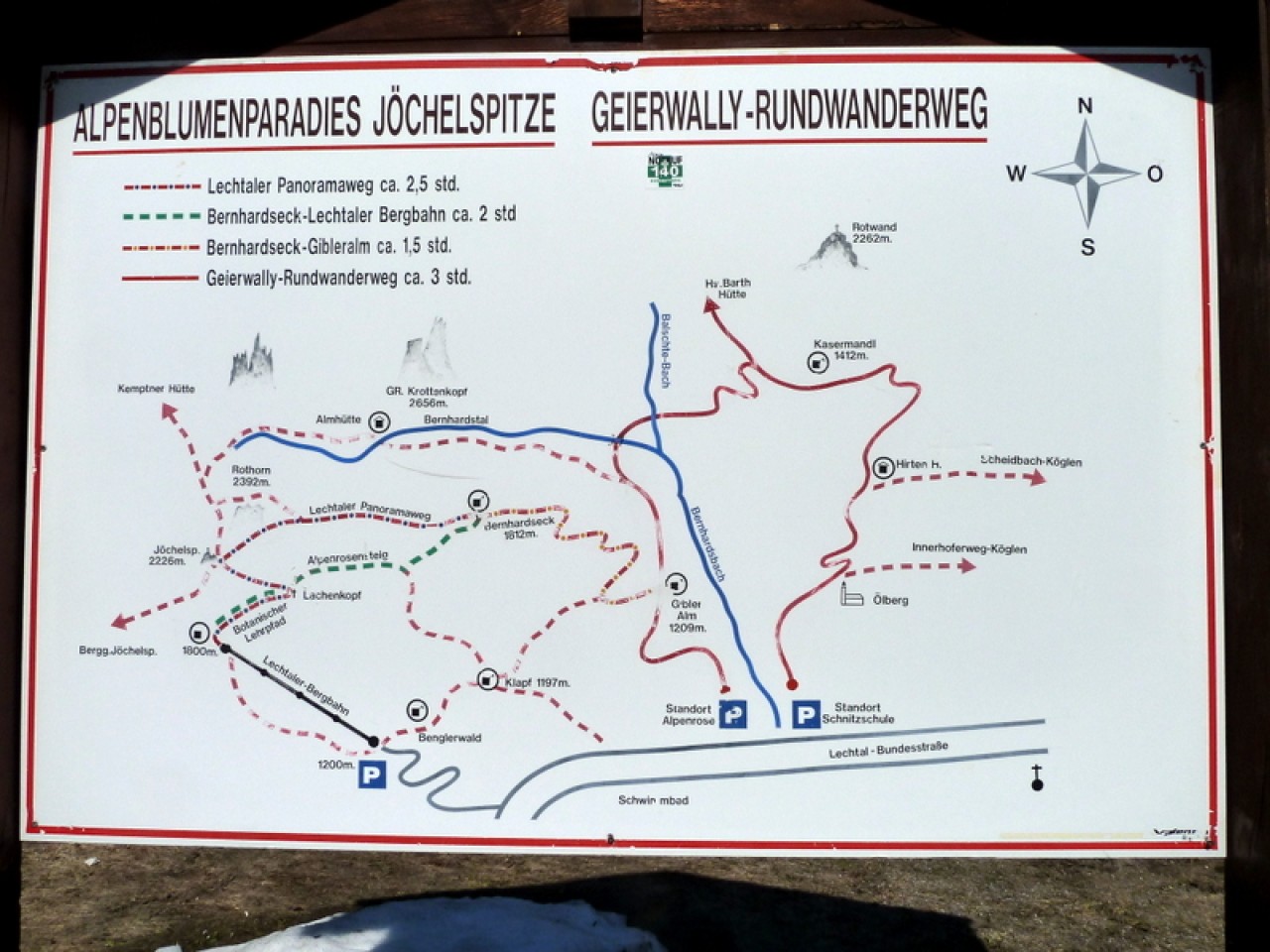  Wanderkarte Geierwally Gebiet