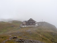 Leutkircher Hütte im Nebel