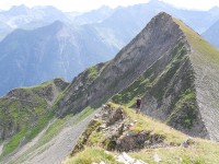 Abstieg von der Rothorn Nordseite auf den Gumpensattl
