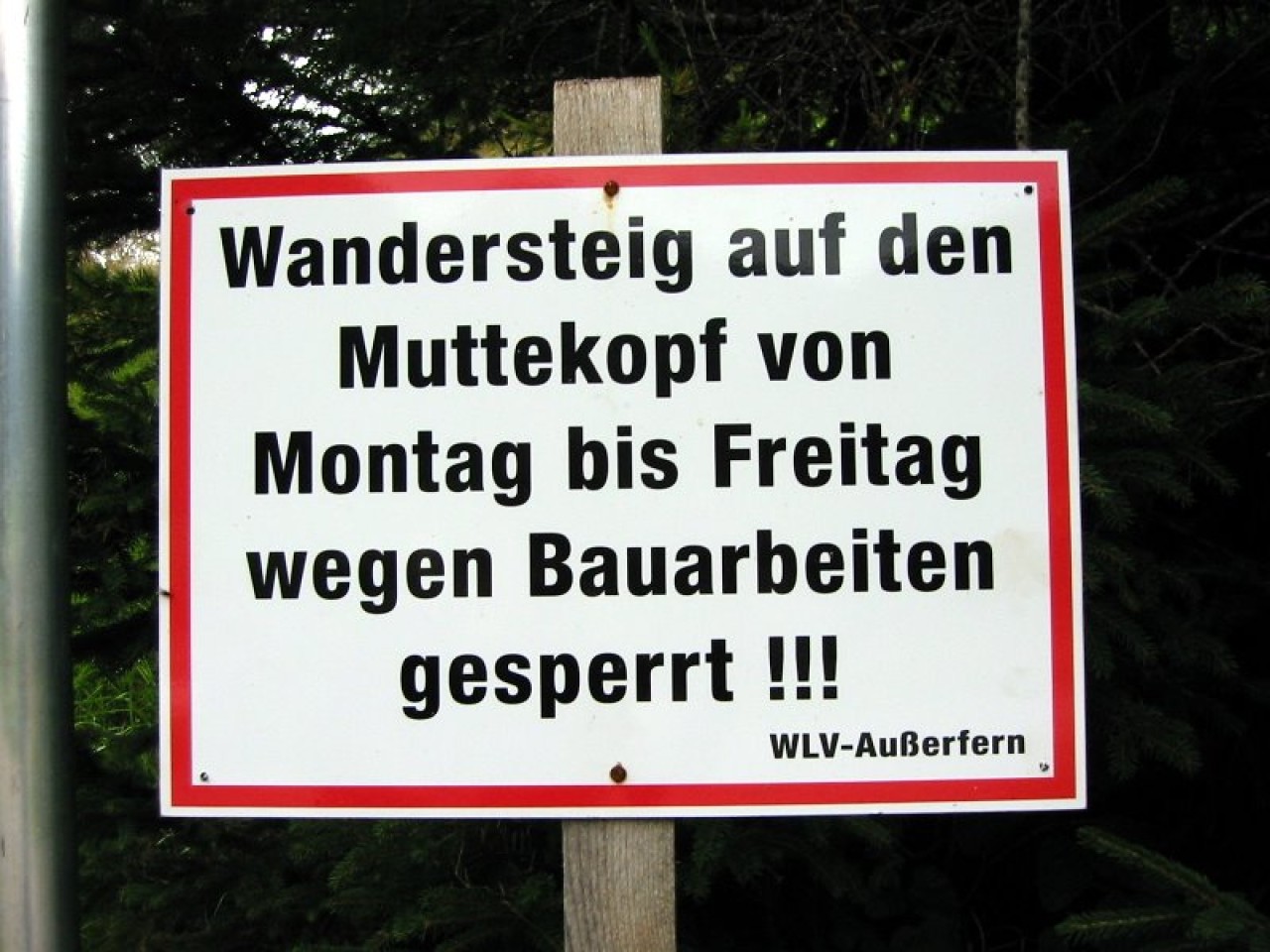  Verbotsschild Muttekopf