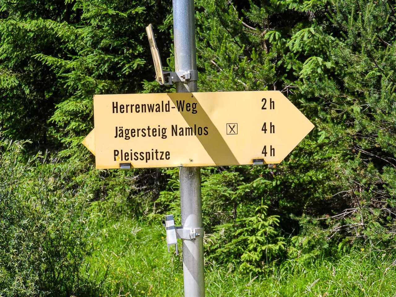  Wegweiser Pleisspitze