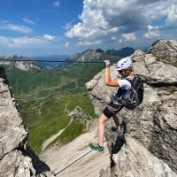  Seilbrücke Panorama Klettersteig Karhorn