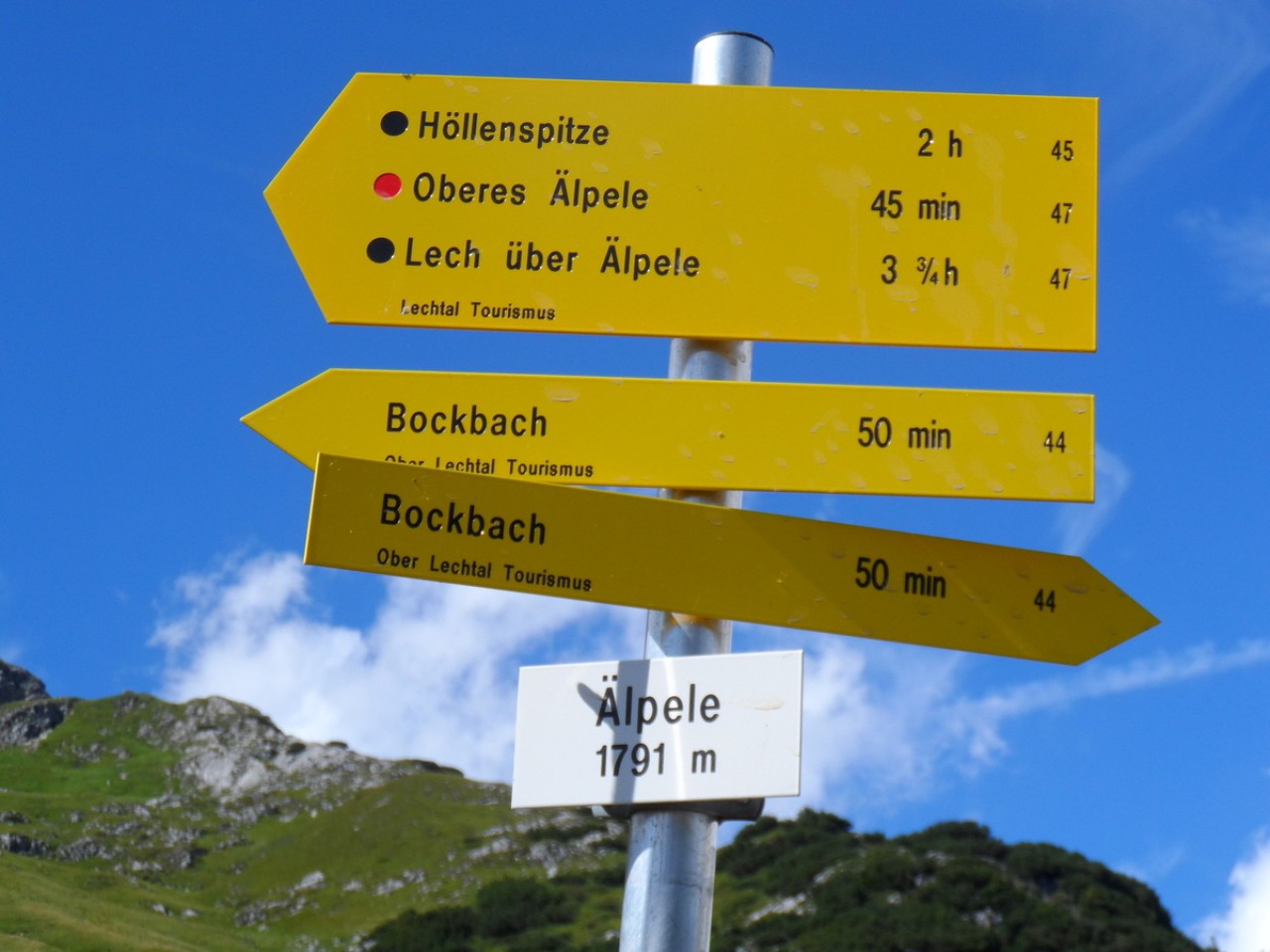  Schild auf dem Älpele