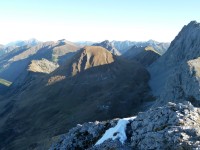 Blick vom Falschkogel zur Anhalter Hütte