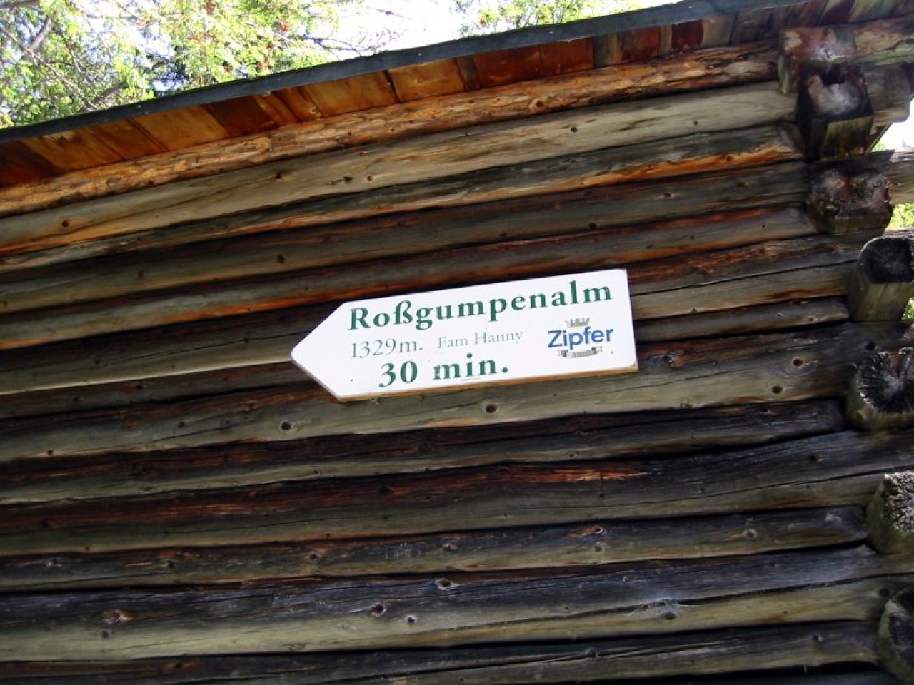  Schild Roßgumpenalm