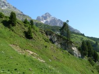 Blick von der Terasse der Erlachalpe