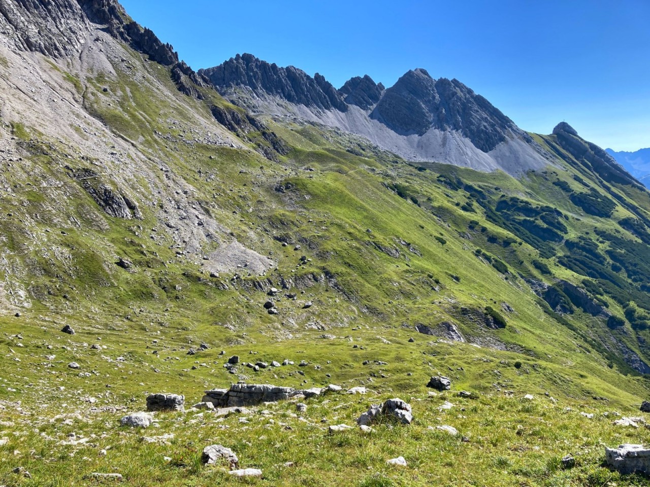  Blick zurück zur Rotwand (ganz rechts)