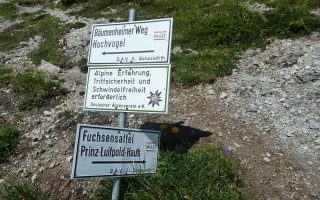  Wegweiser - Weg zum Hochvogel