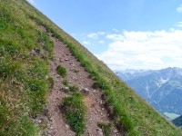 steiler Anstieg aufs Rothorn