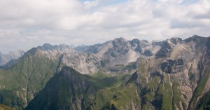  Blick von der Grießlscharte zur Memminger Hütte