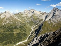 Verderseespitze und Alplespleis Hindergrund Holzgauer Wetterspitze